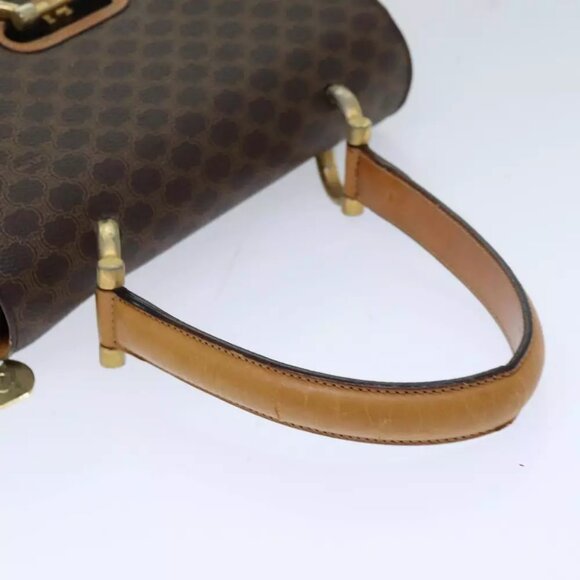CELINE Macadam Canvas Hand Bag PVC Brown - Picture 7 of 16